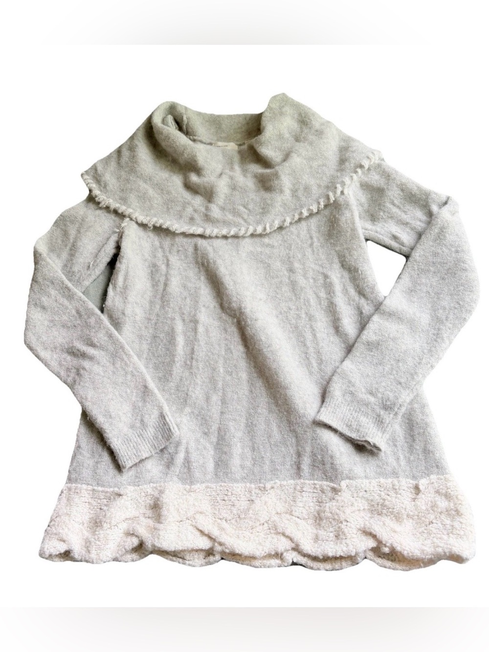 Sleeping On Snow Anthropologie Sweater Wool Alpaca Blend Grey Women’s L Cowl